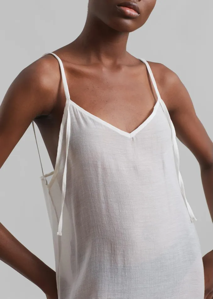 Women Madeline Sheer Midi Dress 8211 Off White The Frankie Shop Dresses