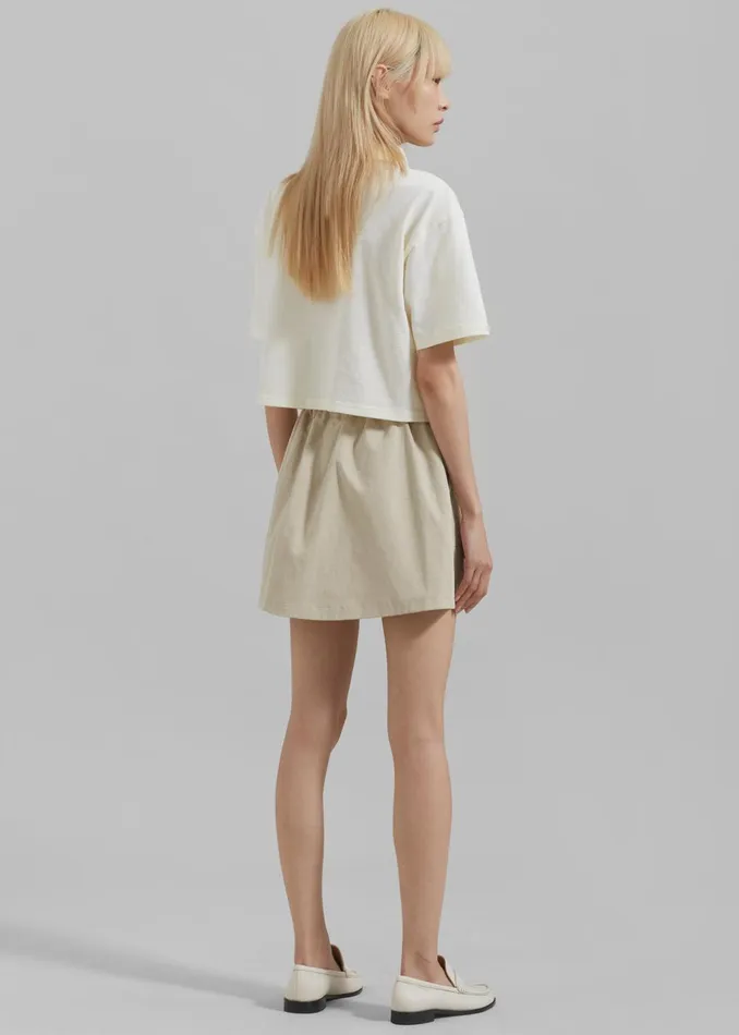Women Malia Cargo Mini Skirt 8211 Beige The Frankie Shop Bottoms