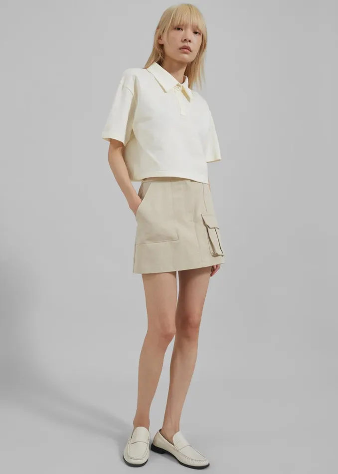 Women Malia Cargo Mini Skirt 8211 Beige The Frankie Shop Bottoms