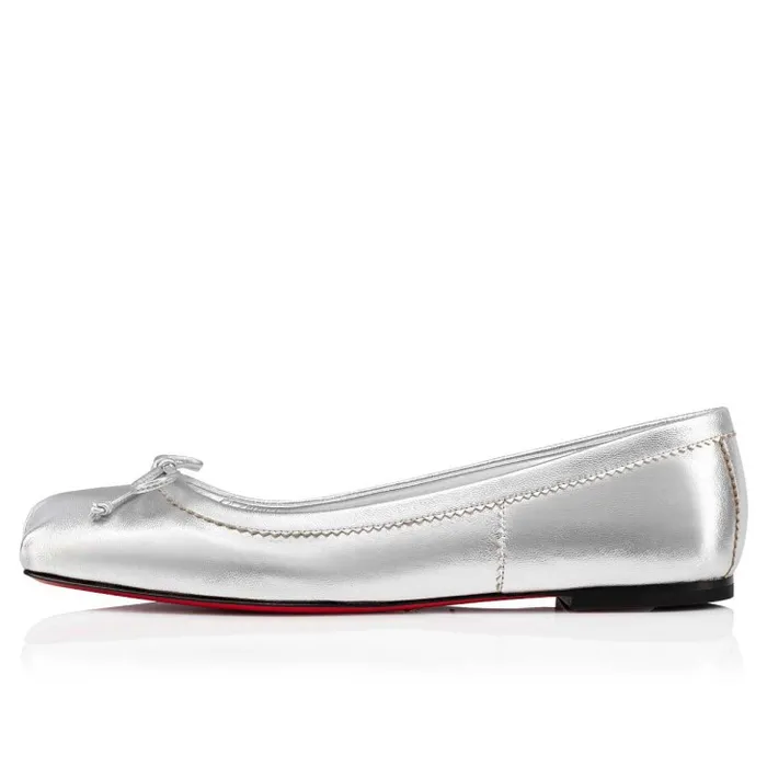 Women Mamadrague Ballerinas 8211 Nappa Leather 8211 Silver Christian Louboutin Flats and Loafers