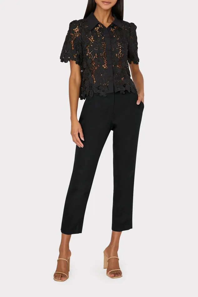 Women Matching Sets Milly Nicola Cady Pants Black