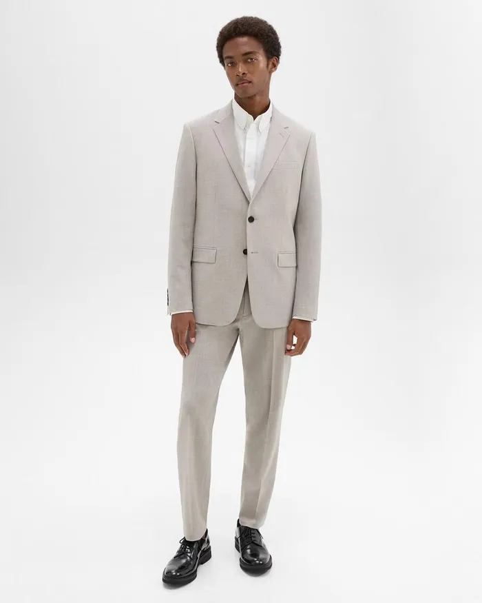 WomenMen Blazers Jackets Theory Chambers Blazer In Stretch Wool Sand Melange