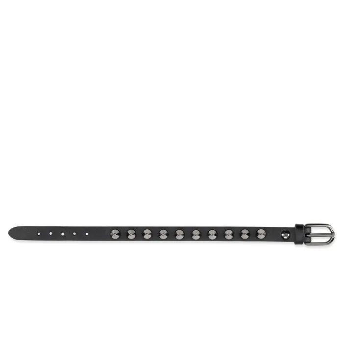 WomenMen Cabata Bracelet 8211 Calf Leather And Spikes 8211 Black Christian Louboutin Bracelets