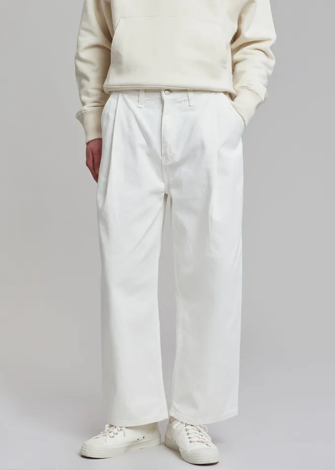 WomenMen Drew Denim Pants 8211 White The Frankie Shop Bottoms