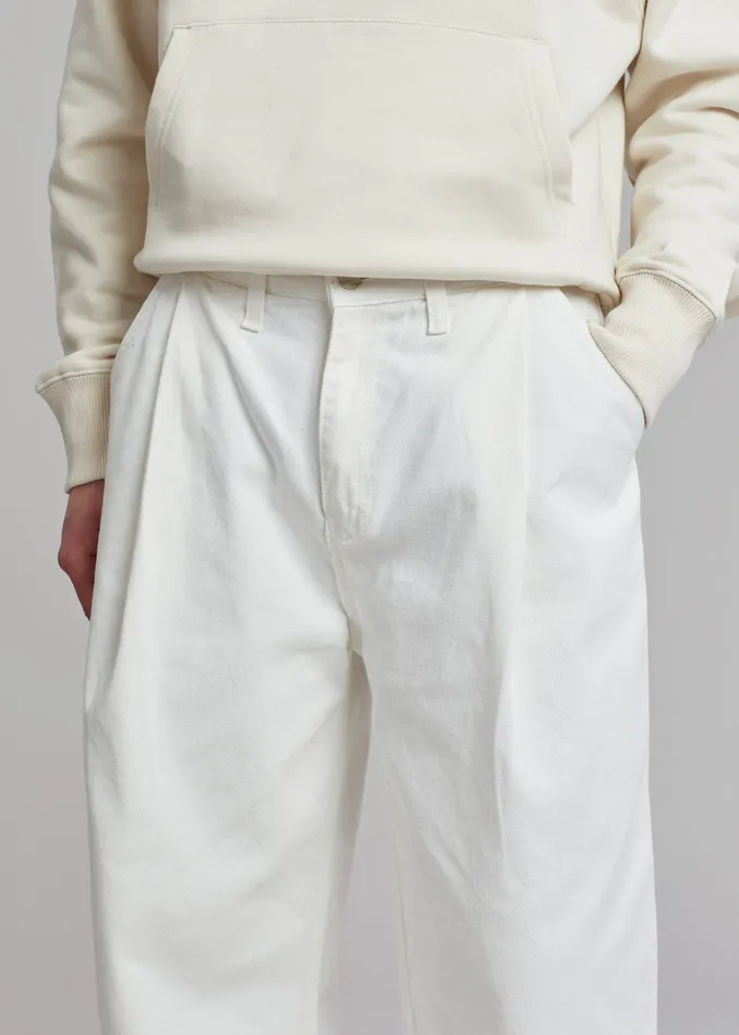 WomenMen Drew Denim Pants 8211 White The Frankie Shop Bottoms