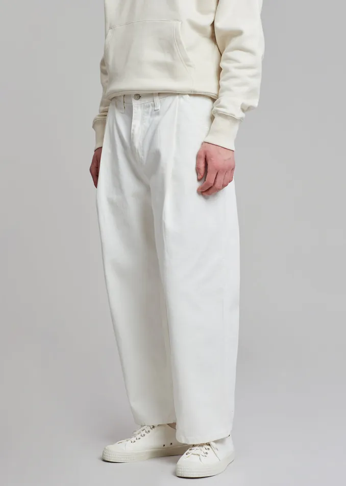 WomenMen Drew Denim Pants 8211 White The Frankie Shop Bottoms