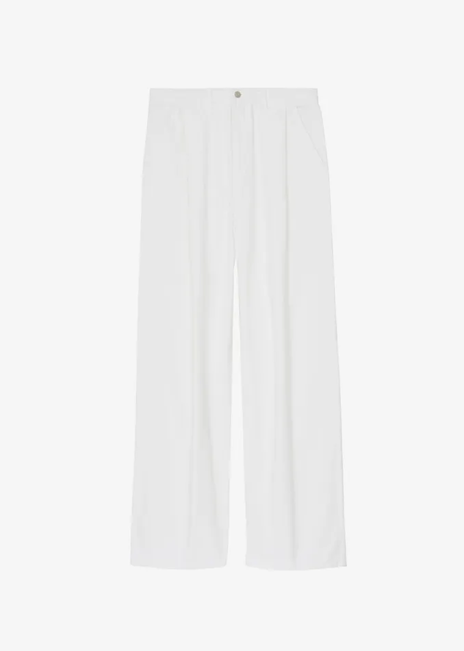 WomenMen Drew Denim Pants 8211 White The Frankie Shop Bottoms
