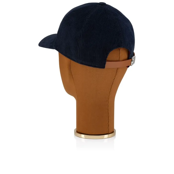 WomenMen Enky Mooncrest Baseball Cap 8211 Velvet Corduroy 8211 Marine Christian Louboutin Hats