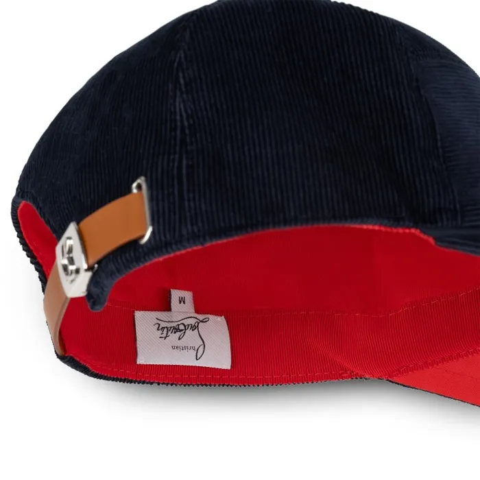 WomenMen Enky Mooncrest Baseball Cap 8211 Velvet Corduroy 8211 Marine Christian Louboutin Hats