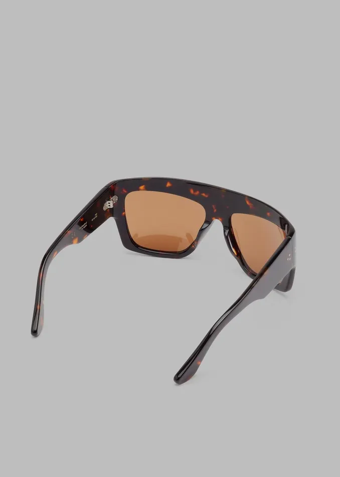 WomenMen Port Tanger Hal Sunglasses 8211 Myrrh AcetateTobacco Lens The Frankie Shop