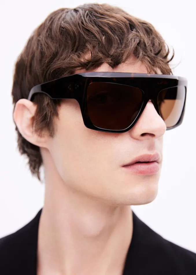 WomenMen Port Tanger Hal Sunglasses 8211 Myrrh AcetateTobacco Lens The Frankie Shop