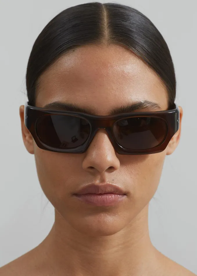 WomenMen Port Tanger Kerewan Sunglasses 8211 Bunaa AcetateTobacco Lens The Frankie Shop