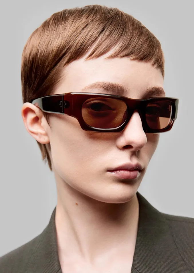 WomenMen Port Tanger Kerewan Sunglasses 8211 Bunaa AcetateTobacco Lens The Frankie Shop