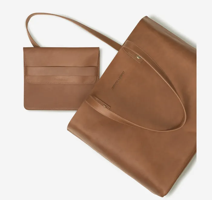 WomenMen Rhodes Leather Tote Tan Full Grain Backpacks and Briefcases Johnston and Murphy