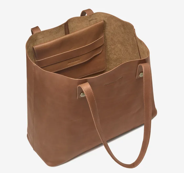 WomenMen Rhodes Leather Tote Tan Full Grain Backpacks and Briefcases Johnston and Murphy