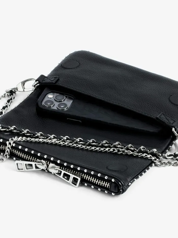 WomenMen Zadig and Voltaire Clutches Rock Nano Studs Clutch Black