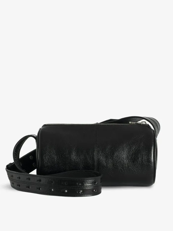 WomenMen Zadig and Voltaire Shoulder Bags Jim Vintage Patent Bag Black