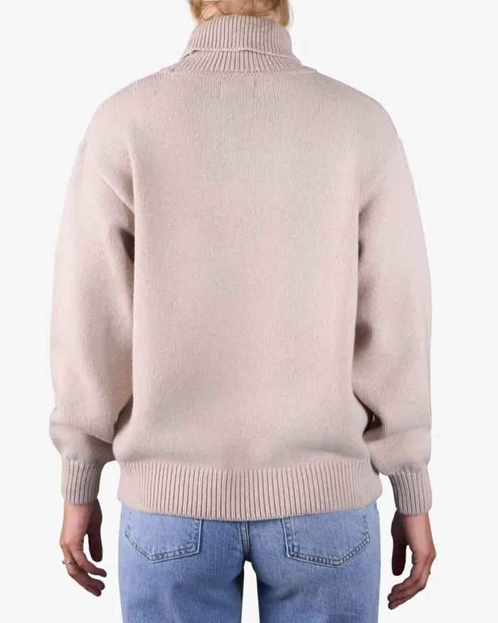 Women Merino Wool Turtleneck Ivory White Colorful Standard Knit Sweaters