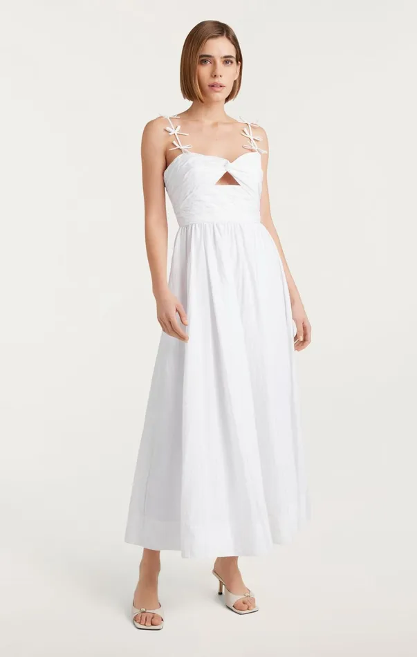 Women Midi Cinq Sept Agnes Dress White