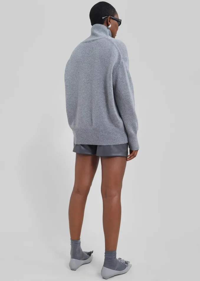 Women Milani Wool Turtleneck 8211 Grey The Frankie Shop Knitwear