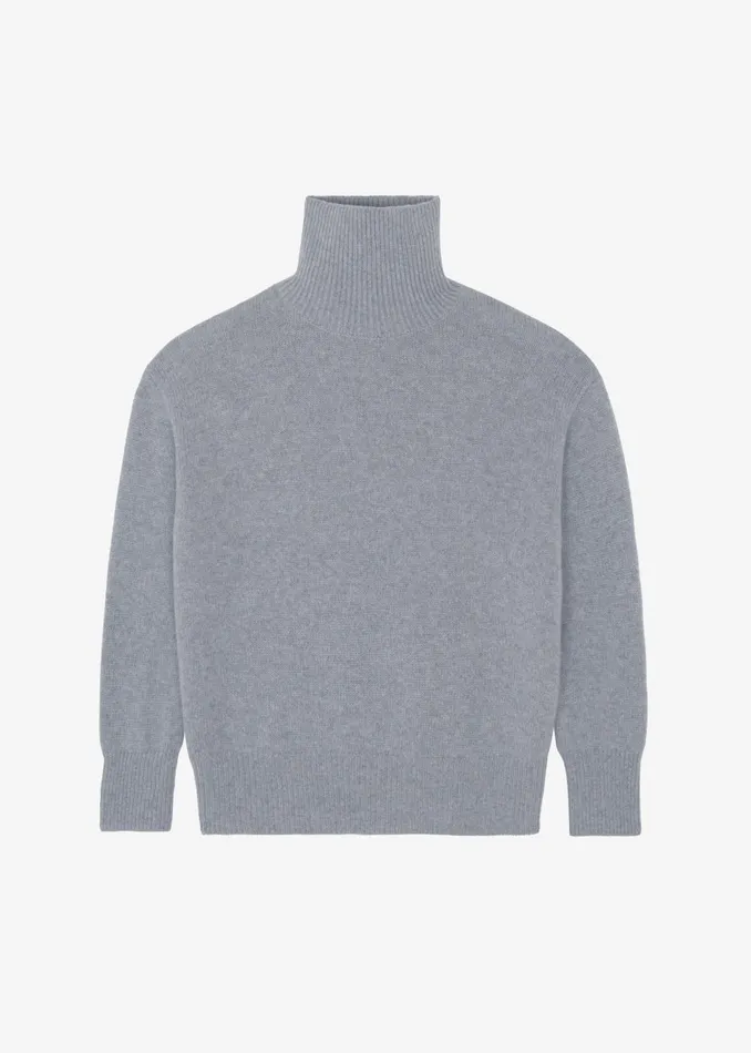 Women Milani Wool Turtleneck 8211 Grey The Frankie Shop Knitwear