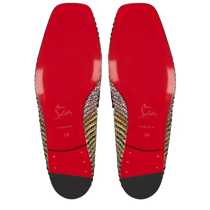 Women MJ Moc Strass Aftersun Loafers 8211 Aftersun Printed Crepe Satin 8211 Multicolor Christian Louboutin Flats and Loafers
