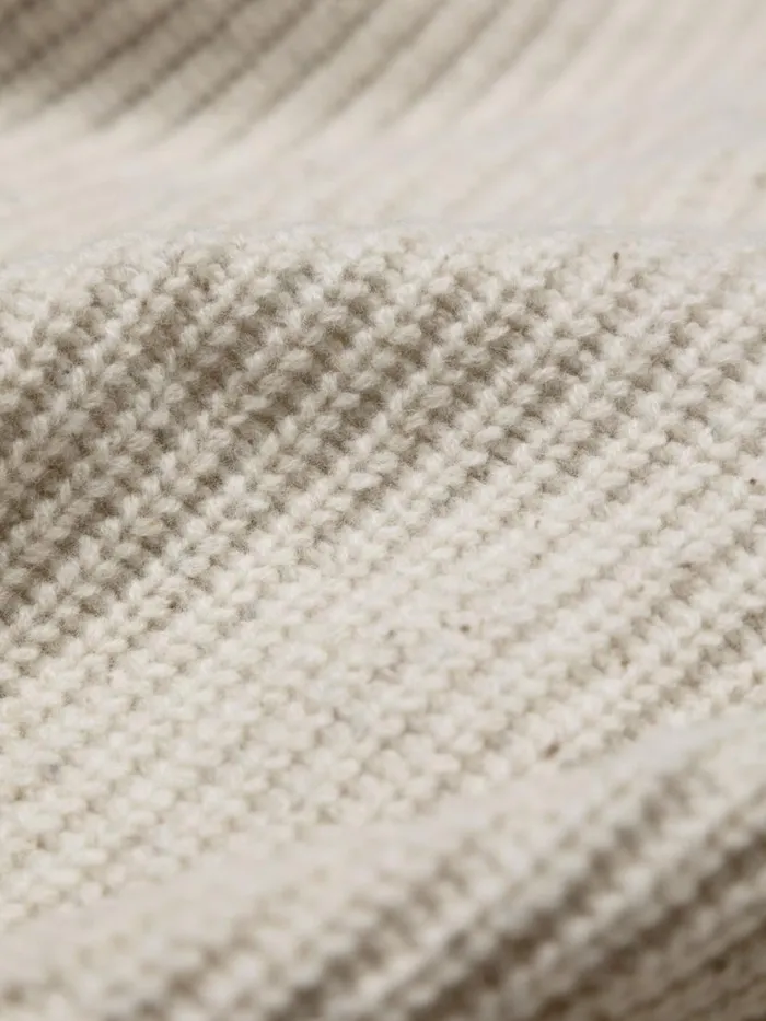 Women Mora Roll Neck Knit Jumper Ecru Finisterre Knitwear