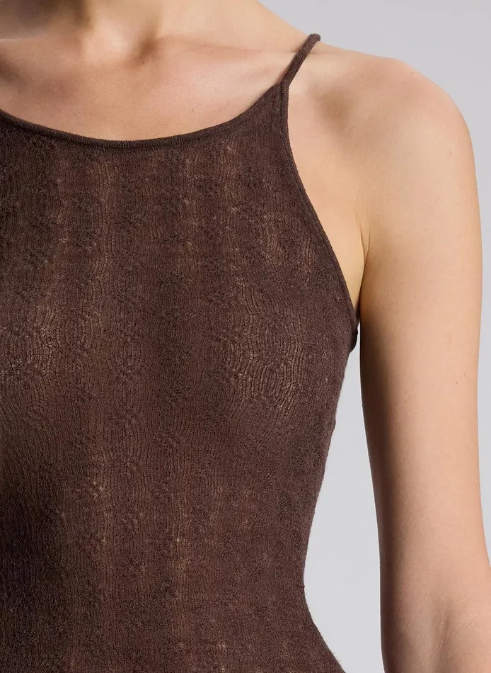 Women Morgan Alpaca Knit Top Brown ALC Tops