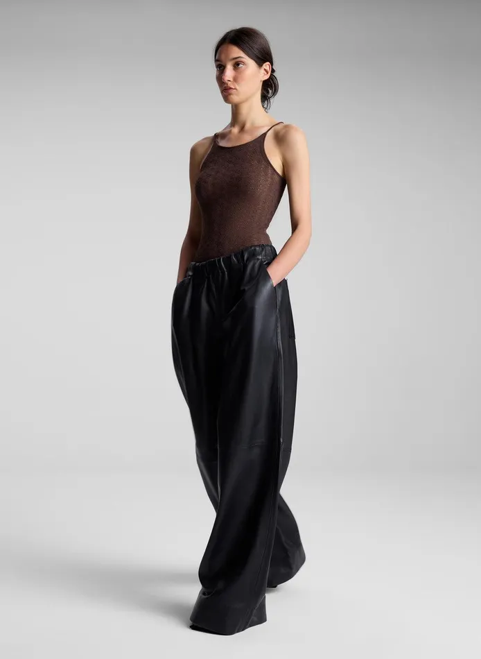 Women Morgan Alpaca Knit Top Brown ALC Tops
