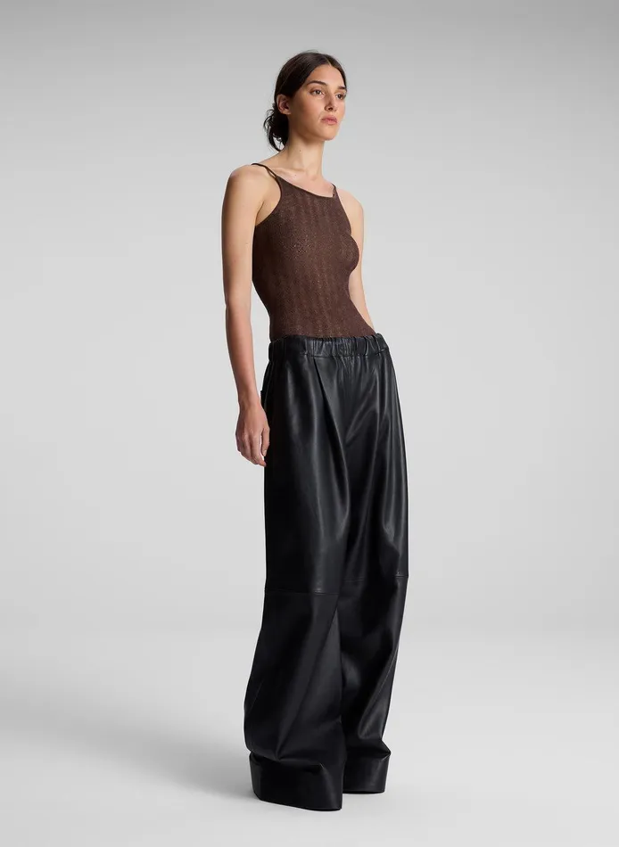 Women Morgan Alpaca Knit Top Brown ALC Tops