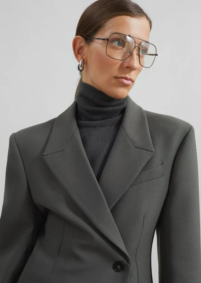 Women Morrison Crossover Blazer 8211 Light Khaki The Frankie Shop Outerwear