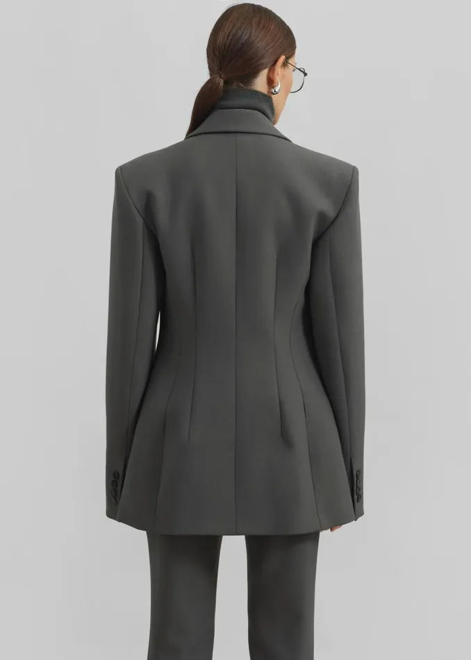 Women Morrison Crossover Blazer 8211 Light Khaki The Frankie Shop Outerwear