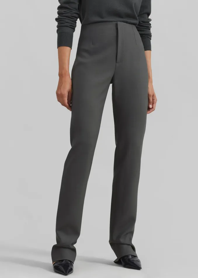 Women Morrison Long Trousers 8211 Light Khaki The Frankie Shop Bottoms