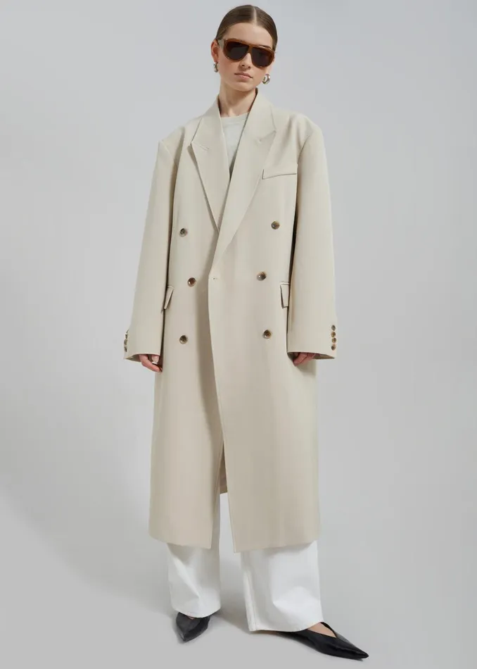 Women Nadetta Coat 8211 Beige The Frankie Shop Outerwear