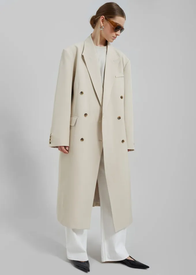 Women Nadetta Coat 8211 Beige The Frankie Shop Outerwear