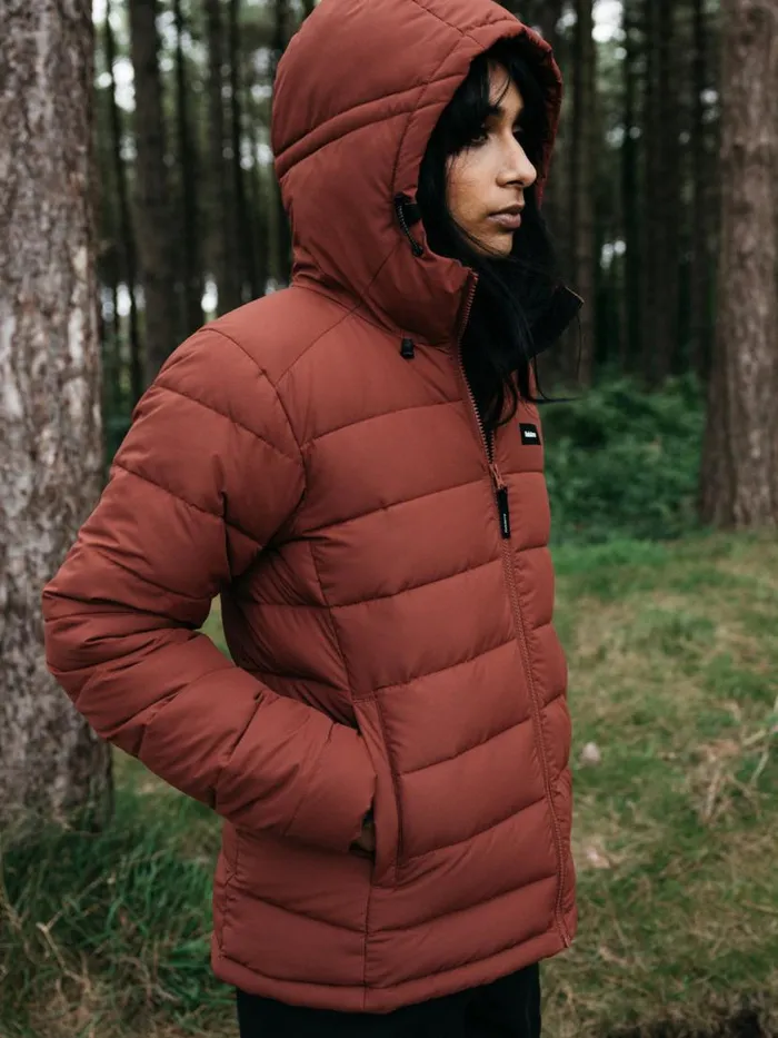 Women Nebulas Insulated Jacket Dark Rosewood Finisterre Jackets Coats and Gilets