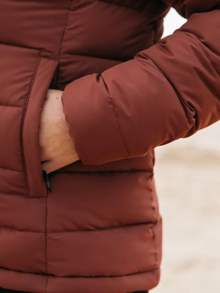 Women Nebulas Insulated Jacket Dark Rosewood Finisterre Jackets Coats and Gilets
