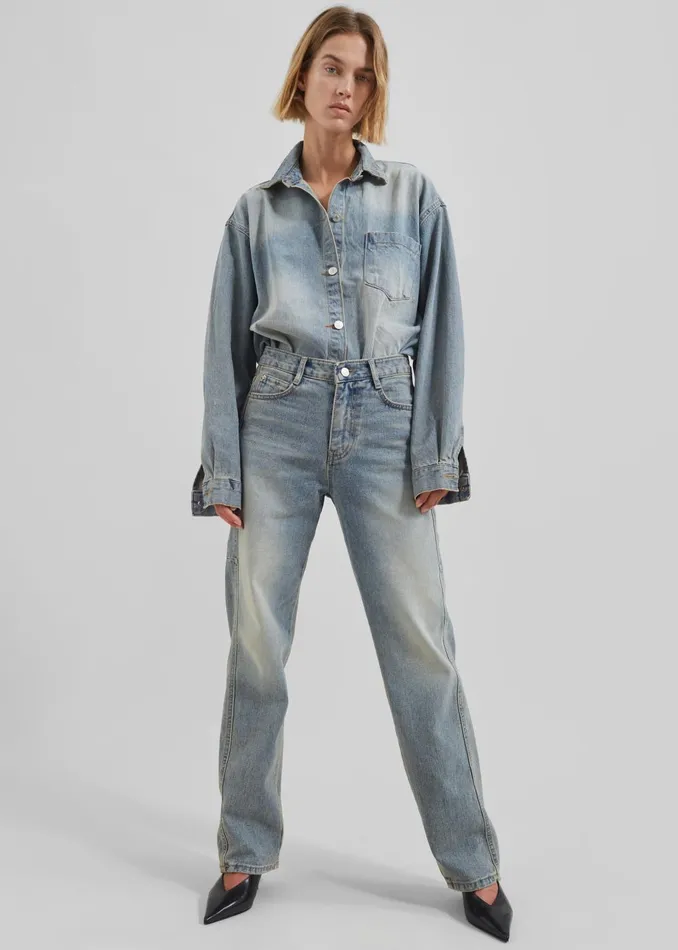 Women Nevada Jeans 8211 Light Wash The Frankie Shop Bottoms