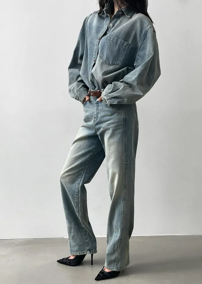 Women Nevada Jeans 8211 Light Wash The Frankie Shop Bottoms