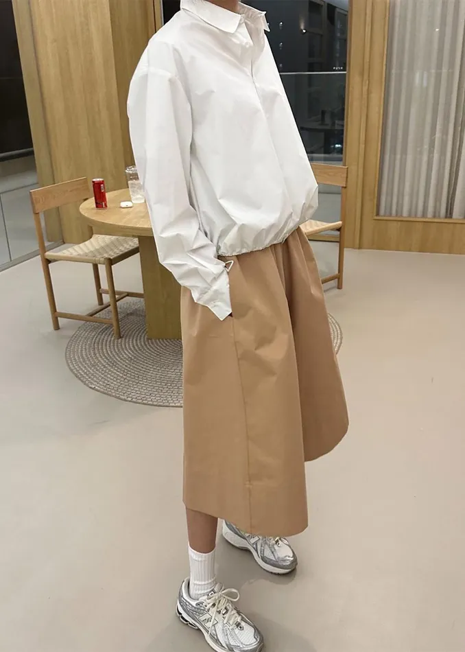 Women Nia Cropped Wide Pants 8211 Beige The Frankie Shop Bottoms