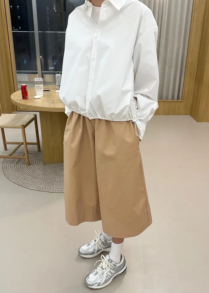 Women Nia Cropped Wide Pants 8211 Beige The Frankie Shop Bottoms