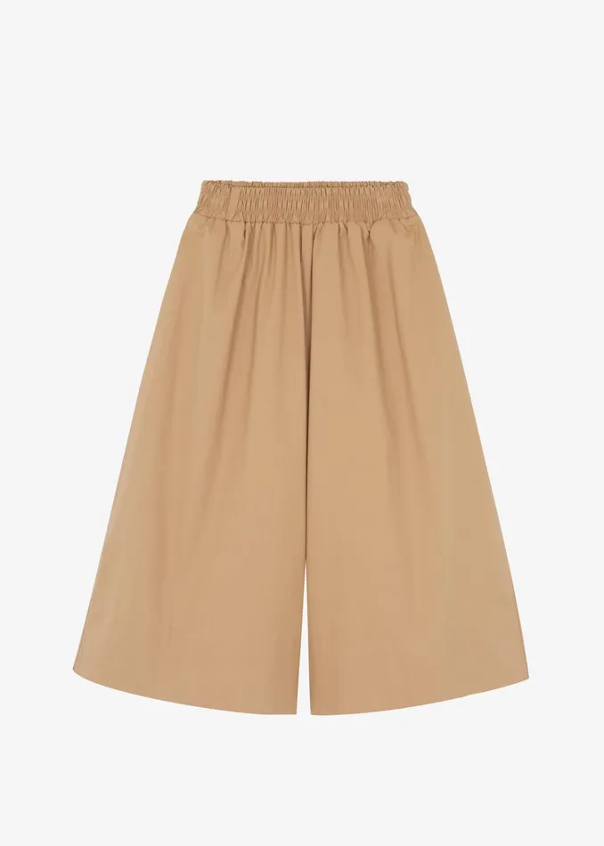 Women Nia Cropped Wide Pants 8211 Beige The Frankie Shop Bottoms