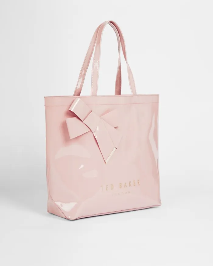 Women NICON 8211 Knot Bow Large Icon Bag Pale Pink Ted Baker Tote Bags Women NICON 8211 Knot Bow Large Icon Bag Pale Pink Ted Baker Tote Bags