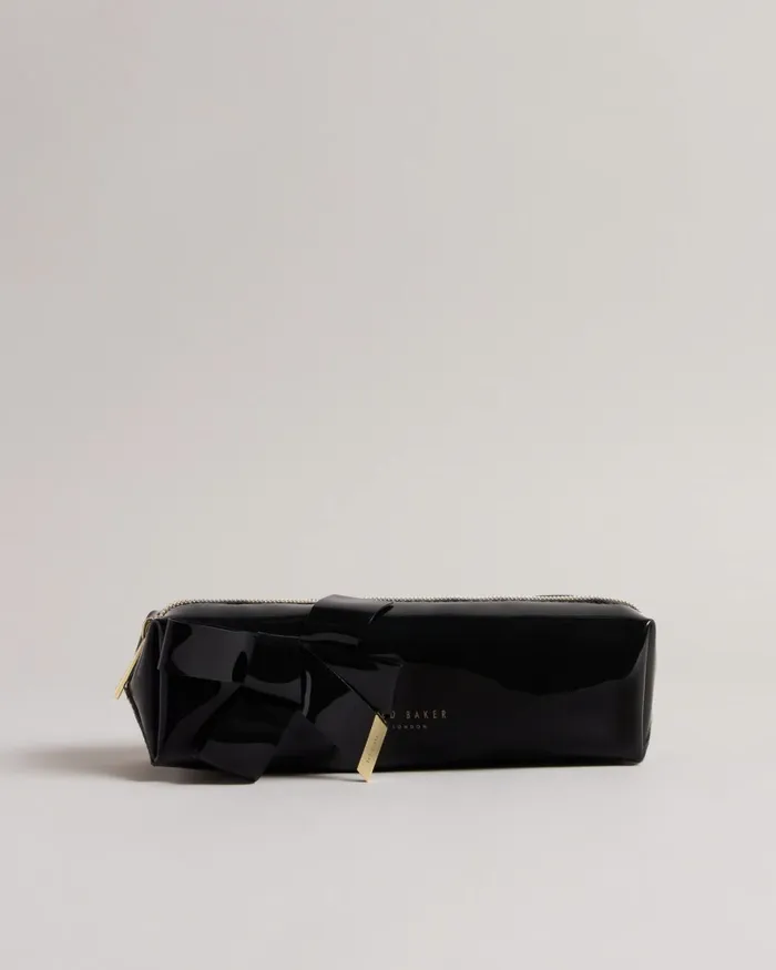 Women NIKARA 8211 Knot Bow Brush Case Black Ted Baker Wash and Makeup Bags