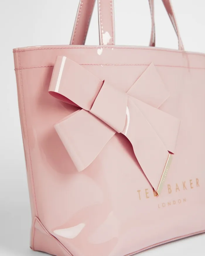 Women NIKICON 8211 Small Icon Bag With Knot Bow Pale Pink Ted Baker Tote Bags