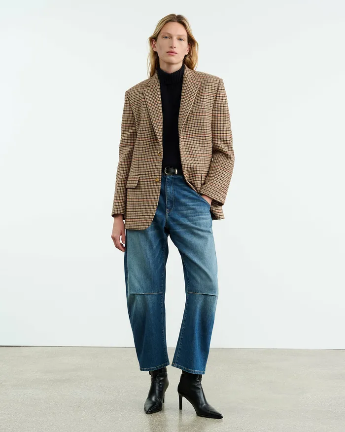 Women Nili Lotan OMAIRA SWEATER Dark Pine Knits and Sweaters