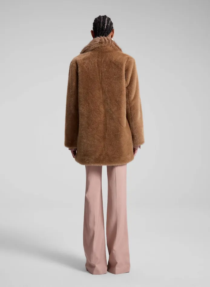 Women Nina Faux Fur Coat Gobi Tan ALC Jackets and Coats