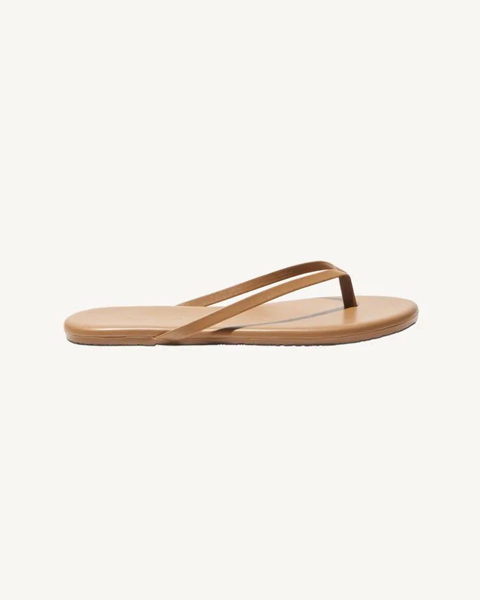 Women NL X TKEES LEATHER FLIP FLOP Dark Brown Shoes Nili Lotan