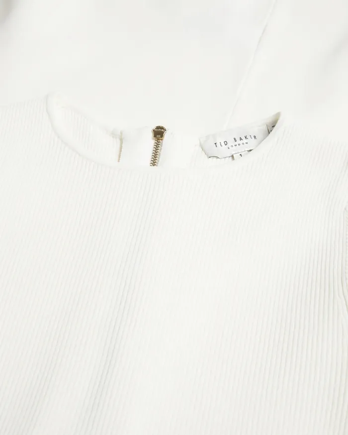Women OLIVIHA 8211 Fluted Sleeve Rib Knit Skater Dress Ivory Ted Baker Dresses Women OLIVIHA 8211 Fluted Sleeve Rib Knit Skater Dress Ivory Ted Baker Dresses