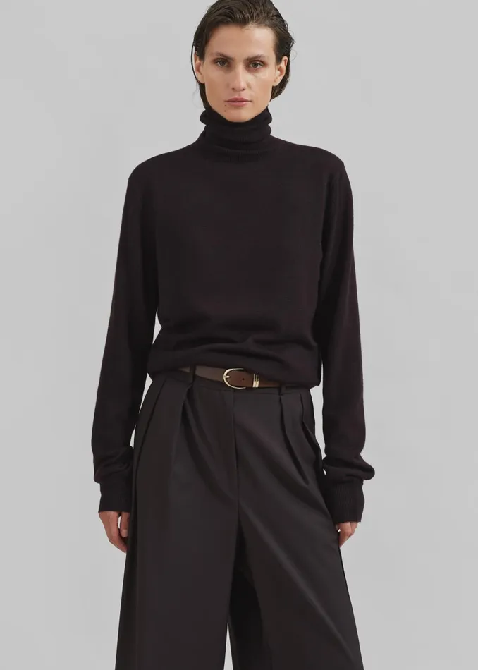 Women Ora Leather Belt 8211 BrownGold The Frankie Shop